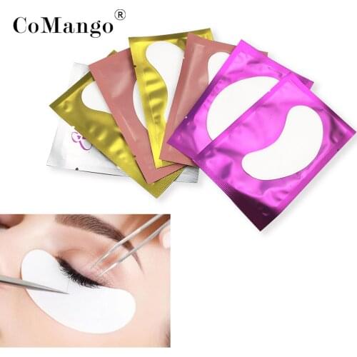 50pcs Eyelash Patches for Building Eyelash Pads Eye Gel Patches Under Eyelash Pad for Eyelash Extension Lint Free Paper-Patch
