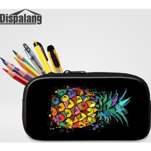 3D Fruit Pineapple Printing Practical Pencil Cases For Students Women Portable Cosmetic Bags Pencil Box Pen Bag School Supplies