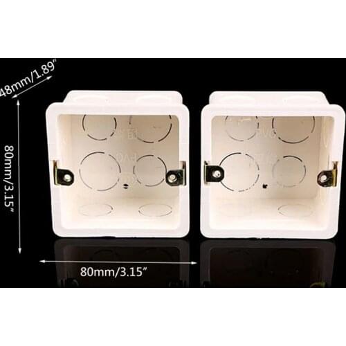 86X86 PVC Junction Box Wall Mount Cassette For Switch Socket Base Switch Bottom Box Electrical Box Accessories E7CB