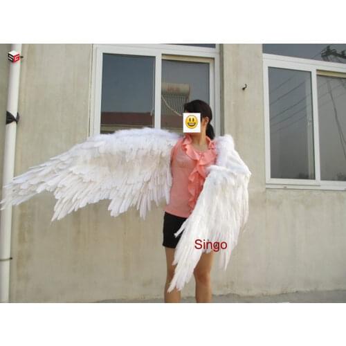 High quality white Angel wings Magazine Wedding shooting props beautiful Adults Stage performance accessories