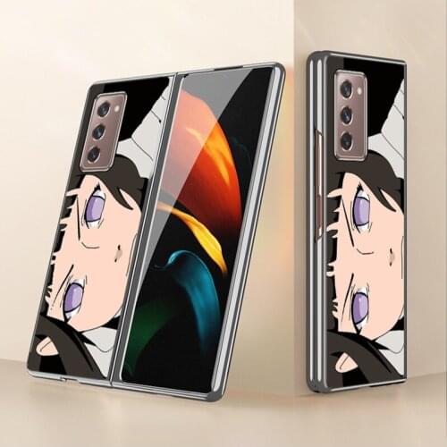 For Samsung zfold2 glass mobile phone case W21 protective case w2021 folding f9160 electroplating case