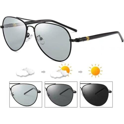 Polarized Photochromic Sunglasses Men Brand Designer Driving Chameleon Sun Glasses Change Color gafas de sol de los hombres