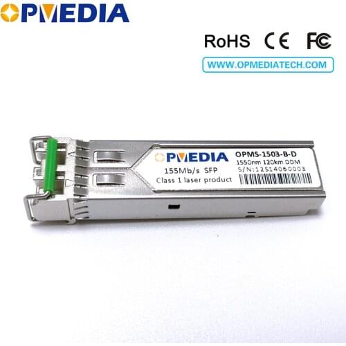 Intel compatible,1000base-zx,1.25G 1550nm 120km SFP transceiver, optical module with DDM and LC connector