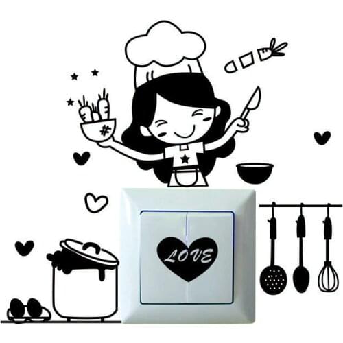 Warmly Decorated Wall Stickers DIY Kitchen Waterproof Vinyl Stickers 2SS0014