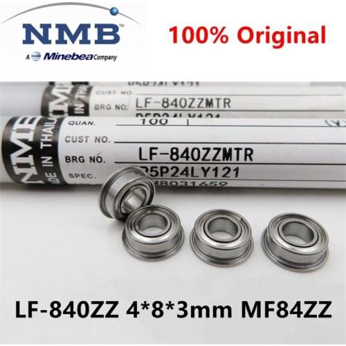 20pcs/100pcs Japan NMB Minebea high speed flange bearing LF-840ZZ 4*8*3mm MF84ZZ precision miniature ball bearings