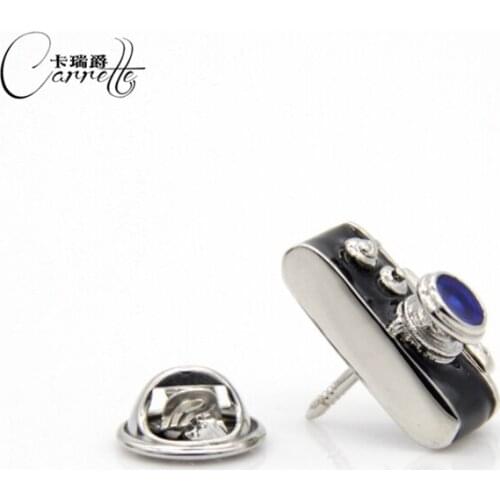 Fun camera shape brooch collar buckle men cufflinks tie clip Ms. brooch collar buckle