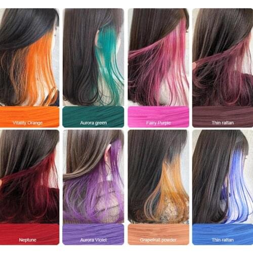 Women Hair Clips Lady Multi Colors Long Straight Hanging Ear Wig Party Hair Extension Synthetic Hairpiece Hairpins Hair Styling