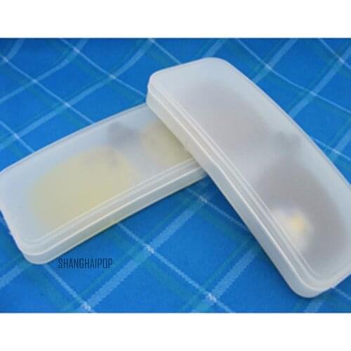 1 X Matte Clear Case Box Pouch Protector for Clip On Lens Sunglasses Plastic New 030-936