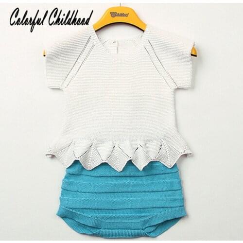 2PCS/Set Cute Newborn Baby Girl Clothes cotton knitted sweater+underwear sets warm toddler baby suit 0-24m