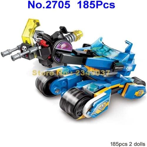 2705 185pcs Military Shining Deformation Chariot 2 Enlighten Building Block Toy