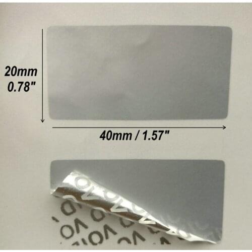 500pcs Blank Security Seal Tamper Proof Warranty Void Label Stickers 40x 20mm