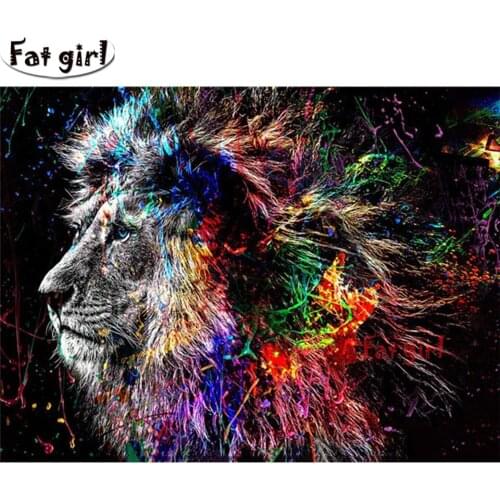 Full Square/Round Drill Diamond Painting Art Lion 5D DIY Cross Stitch Embroidery Animal Mosaic Living Room Decor