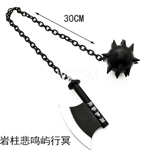 Anime Demon Slayer periphery Himejima Kyoumei Chain hammer metal weapon model sun wheel knife Agatsuma Zenitsu