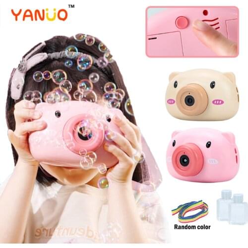 Automatic Bubble Machine Cute Small Pig Music Blowing Soap Maker Toys for Kids Children Toddlers Bath Outdoor Indoor Party Games