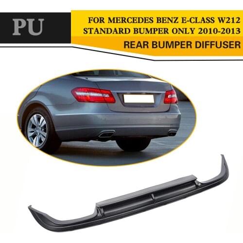 Car Styling PU Racing Auto Rear Diffuser Lip for Benz W212 Standard Bumper Only 2010-2013