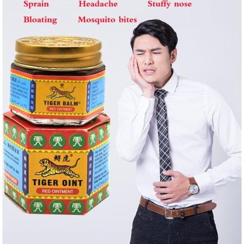 Red White Tiger Balm Ointment For Headache Toothache Stomachache Painkiller Muscle Relieving Balm Dizziness Essential Balm