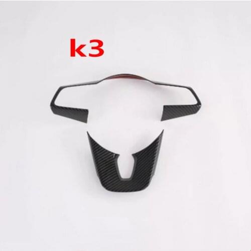 For 2019 kIa K3 Special carbon fiber pattern steering wheel Sequin decoration