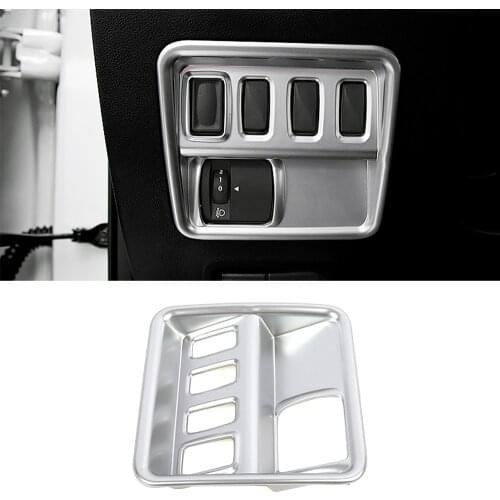 For Renault Koleos 2017-2020 Headlight Lamp Switch Button Decoration Head Light Cover Trim ABS Sticker For Samsung QM6