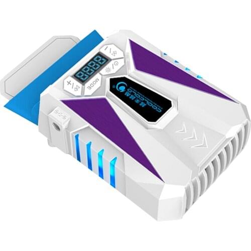 Etmakit Low Noise Vacuum USB Cooler Mini Air Extracting Cooling Pad Fan Radiator LCD Display Adjust Speed for Laptop Notebook NK