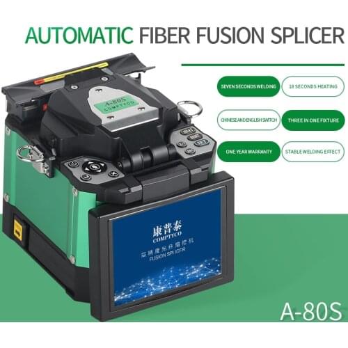 A-80S Green Automatic Fusion Splicer Machine Fiber Optic Fusion Splicer Fiber Optic Splicing Machine Optical Welding Machine