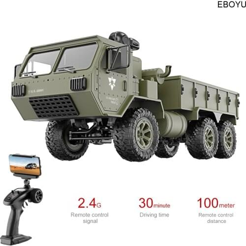 EBOYU FY004AW US Army Military Truck 1:16 2.4G High Speed 15km/h Remote Control 6WD RC Truck Off-Road RTR Gift for Children
