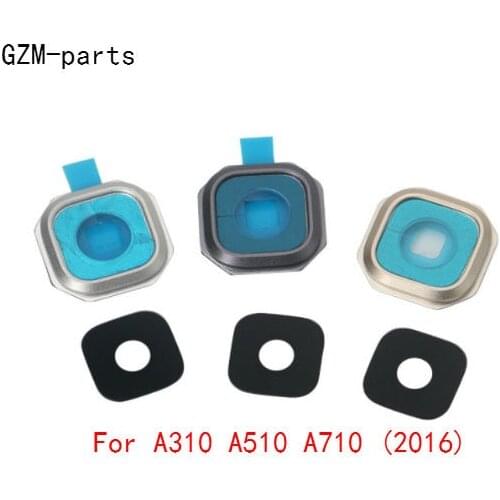 GZM-parts 1 Piece For Samsung A3 A5 A7 2015 Back Rear Camera Glass Lens+ Frame For Samsung Galaxy A3 A310 A5 A510 A7 A710 2016