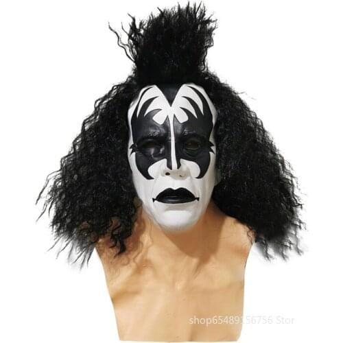 Halloween Kiss Band Gene Simmons Punk Mask Latex Cosplay Chaim Witz Rock Bar Party Christmas Carnival Party Masks Costume Props