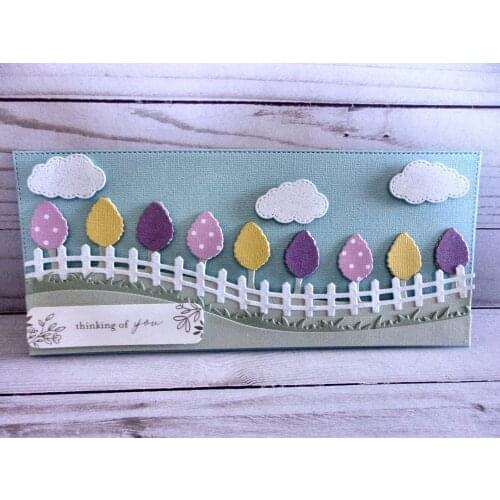 KSCRAFT Slimline Farm Scene Borders Metal Cutting Dies Stencils for DIY Scrapbooking Decorative Embossing DIY Paper Cards