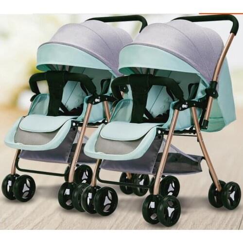 Twin Stroller Lightweight Foldable Sitting Armchair Detachable Two-Child Twin-Child Stroller