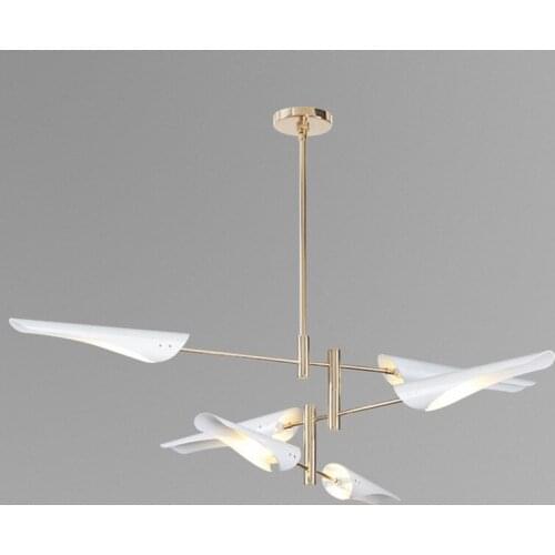 Chandelier Lighting Nordic Designers Choice Chandelier Post Modern Creative Chandelier White/ Black Lampshade Modern Lamp