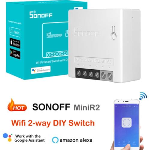 1-10 Pcs SONOFF MINIR2 Wifi Mini Switch Timer Wireless Switches Smart Home Automation Compatible with eWelink Alexa Google Home