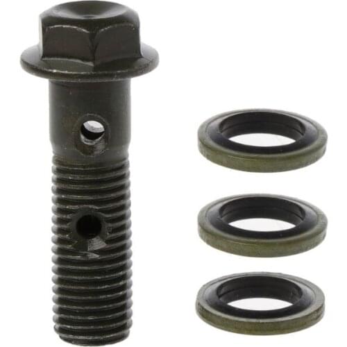 Motorcycle Brake Hollow Screw M10 x 1.25 Double Banjo Bolt For Honda Yamaha Suzuki