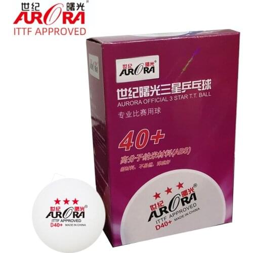 AURORA ITTF approved Table Tennis Balls 3 Star Ball ABS Plastic 40+mm Ping Pong Balls for game tabletennis Tenis PingPong