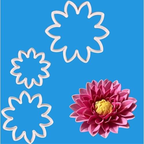 Dahlia Petal Set Stainless Steel Candy Biscuit Cookie Cutters Fondant Cake Decorating Tools