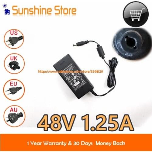 Genuine LEi 48.0V 1.25A 60W POE Power Supply NU60-F480125-I1 AC Adapter TP H3C WA1208E WA2610E WA2220 Laptop Adaptor Charger