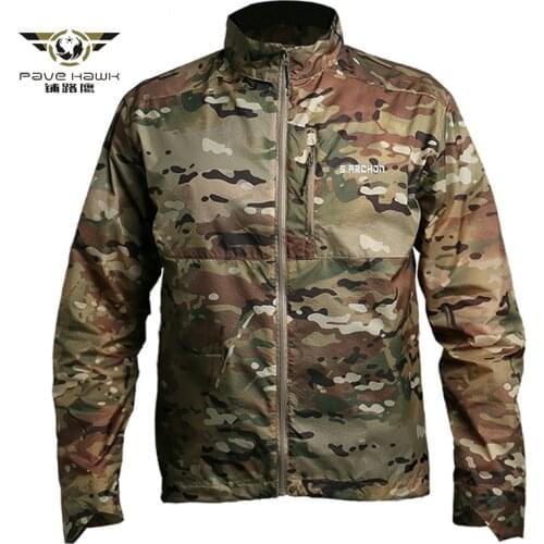 Tactical Camouflag Skin Jackets Mens Lightweight Hooded Military Jacket Male Summer Breathable Thin Hoody Portable Windbreaker
