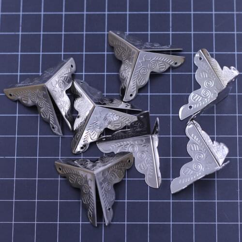 Corner Protector For Book Photo Scrapbooking Albums Menus Folders Silver Tone Triangle Luck Cloud Lace Bags DIY Ornament 25mm