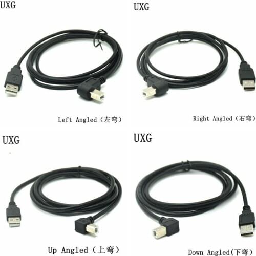 5m 3m USB Cable High Speed 2.0 A To B Male 90 Degree Right Angle Cable for Canon Brother Samsung Hp Epson Printer Cord 5ft 1.5m