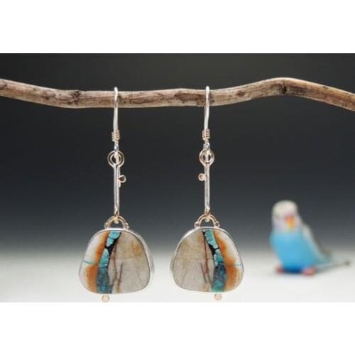 Vintage Pendientes Lock Shaped Long Dangle Earrings for Women Jewelry Wedding Brincos Engagement Earrings Oorbellen Gift Z4M024