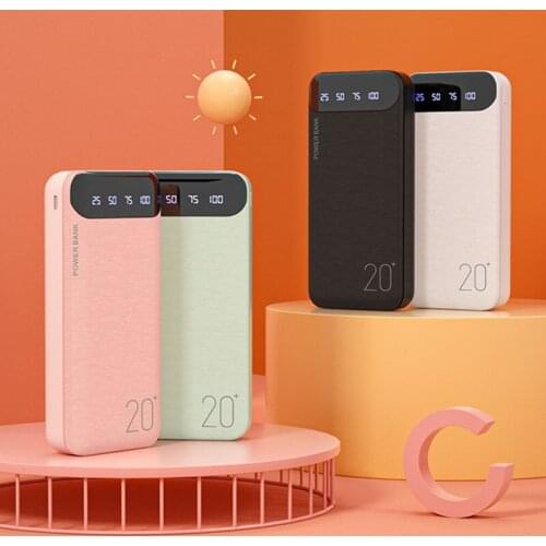 Power Bank 20000mAh LED Portable Charger For Samsung Xiaomi mi Mobile External Battery Powerbank 20000 mAh Poverbank Phone