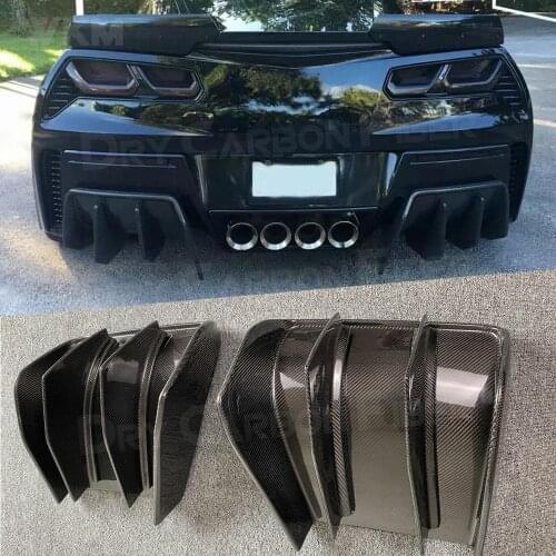 Carbon Fiber Rear Diffuser Lower Lip Bumper Splitter for Chevrolet Corvette C7 2014-2017 Car Styling FRP