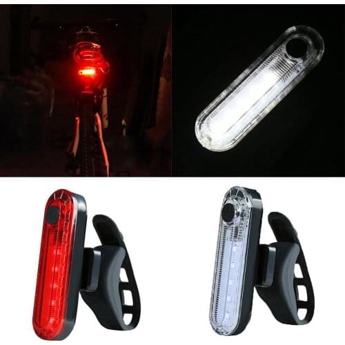 USB Rechargeable Bike Bicycle LED Tail Light Safety Cycling Warning Rear Lamp Bicycle Accessories Replacement Parts