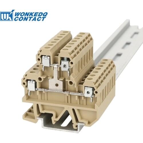 10Pcs DK-4QV/35 Weidmuller Connector Two Level Screw Clamp Terminal Blocks Inflaming Type DK4QV/35