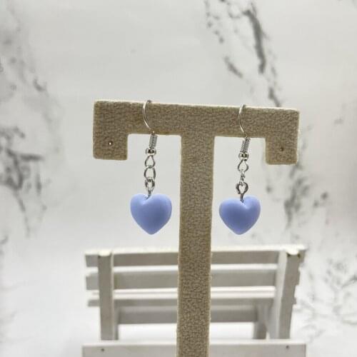2021 Korean fashion cute and colorful heart-shaped new earrings, beautiful gifts for girls, ladies gifts
