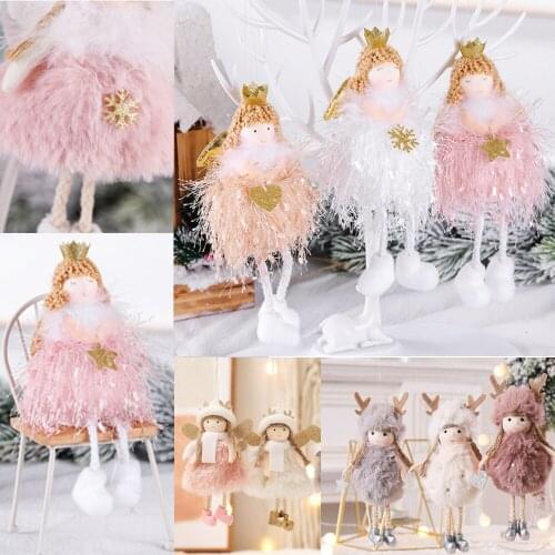 3Pcs/lot HOT! Christmas Angel Doll Pendant Merry Christmas Decor For Home Tree Ornament Xmas Gifts Navidad 2021 New Year 2022