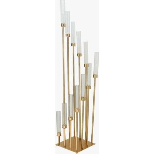 4pcs) hight tall gold metal 12 heads candelabra for wedding centerpiece Yudao78