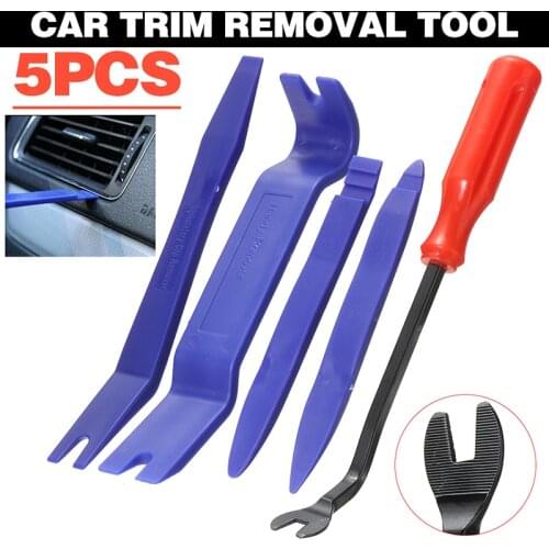 5Pcs Audio Door Clip Panel Trim Dash Removal Pry Tool Set Disassembly Seesaw Car Interior Plastic Seesaw Panel Repair Tool