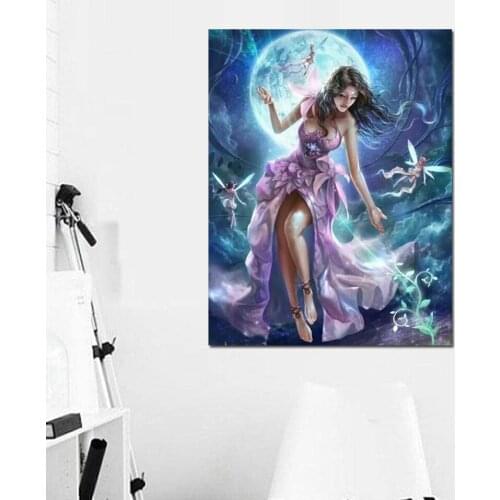 5d Diamond mosaic full Drill square round diamond embroidery fantasy flower fairy Diamond Painting 5d diy handCrafts gift