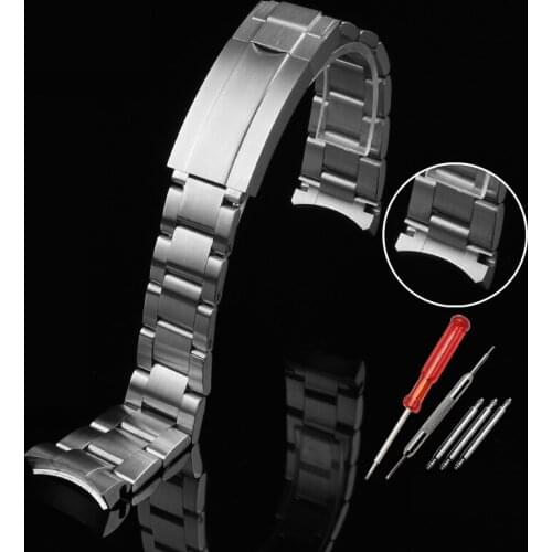 Stainless Steel Watch Bracelet Chain For R-olex SUBMARINER DAYTONA Men Folding Clasp Strap Watch Accessories Metal Watchbands