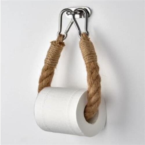 Paper Holder 1 Piece Creative Vintage Style Towel Hanging Rope Toilet Bathroom Decor